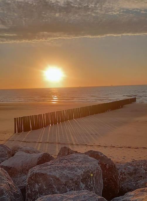 Le Clemenceau Appart-Calais Nord-Balcon-Plage Extérieur photo