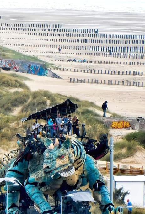 Le Clemenceau Appart-Calais Nord-Balcon-Plage Extérieur photo